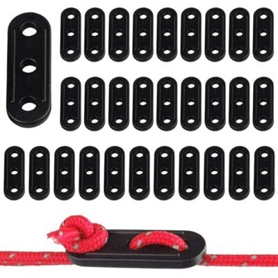 ABYSSE Lot De 30 Tendeurs De Corde 3 Trous Pour Camping En Plein Air, Tendeurs De Corde Pour Tente, Accessoire De Camping, Taille Unique - Publicité ABYSSE Lot De 30 Tendeurs De Corde 3 Trous Pour Camping En Plein Air, Tendeurs De Corde Pour Tente, Accessoire De Camping, Taille Unique - Publicité