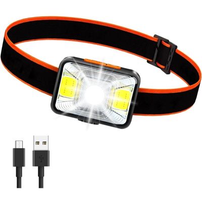 MOXIE Lampe Frontale Rechargeable Usb, Torche Frontale 1800mah 1800 Lux Super Lumineuse Avec 5 Modes D'Éclairage Lampe Frontale Cob Etanche Ipx5 Pour La Pêche/le Camping/le Cyclisme/la Chasse/la Randonnée [ - Publicité MOXIE Lampe Frontale Rechargeable Usb, Torche Frontale 1800mah 1800 Lux Super Lumineuse Avec 5 Modes D'Éclairage Lampe Frontale Cob Etanche Ipx5 Pour La Pêche/le Camping/le Cyclisme/la Chasse/la Randonnée [ - Publicité