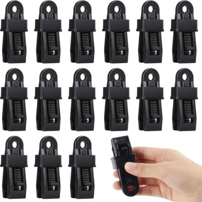 SCORPIO Clip De Tente, 15 Pcs Clips De Bâche Tente, Pince Pour Bache De Verrouillage, Noir Pinces Robuste Attache Bâche Pour Tentes, Camping En Plein Air, Auvents, Housses De Bateau,bannières - Publicité SCORPIO Clip De Tente, 15 Pcs Clips De Bâche Tente, Pince Pour Bache De Verrouillage, Noir Pinces Robuste Attache Bâche Pour Tentes, Camping En Plein Air, Auvents, Housses De Bateau,bannières - Publicité