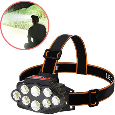 Scotch Lampe Frontale Étanche À Chargement Usb Super Lumineuse 8 Led Lampe Frontale Rechargeable Pour La Marche Nocturne, La Randonnée, La Pêche, - Publicité Scotch Lampe Frontale Étanche À Chargement Usb Super Lumineuse 8 Led Lampe Frontale Rechargeable Pour La Marche Nocturne, La Randonnée, La Pêche, - Publicité