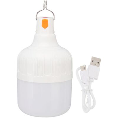 ABYSSE Ampoule Led D'Extérieur Rechargeable Usb, Lampe De Secours Portable Avec Crochet Pour Stands De Marchés Nocturnes En Extérieur, Panne De Courant Domestique - Publicité ABYSSE Ampoule Led D'Extérieur Rechargeable Usb, Lampe De Secours Portable Avec Crochet Pour Stands De Marchés Nocturnes En Extérieur, Panne De Courant Domestique - Publicité