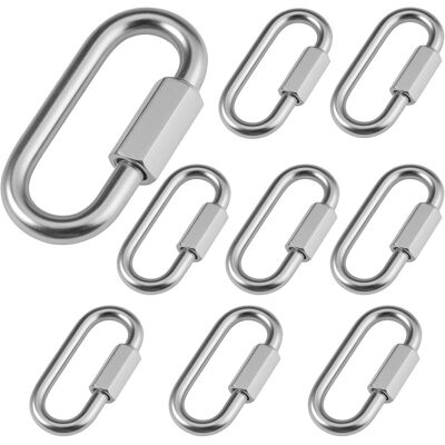 Generic 8 Pièces Maillon Rapide Mousqueton À Vis Manille Inox, Mousquetons En Acier Inoxydable Rapide Fixation Pour Extérieur, Camping Tentes, Randonnée - Publicité Generic 8 Pièces Maillon Rapide Mousqueton À Vis Manille Inox, Mousquetons En Acier Inoxydable Rapide Fixation Pour Extérieur, Camping Tentes, Randonnée - Publicité