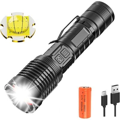 Melissa Lampe Torche Led Xhp99 20000 Lumens Super Lumineuse Tactique - 5 Modes Zoom - Rechargeable Usb - Pour Camping, Randonnée, Urgences Extérieur - Publicité Melissa Lampe Torche Led Xhp99 20000 Lumens Super Lumineuse Tactique - 5 Modes Zoom - Rechargeable Usb - Pour Camping, Randonnée, Urgences Extérieur - Publicité
