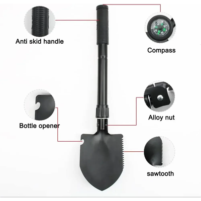 Generic Pelle D'Ingénieur Pliable Et Portable Pour Camion, Utilisable En Camping, Avec Tente, Outil De Survie Et D'Autodéfense, Et Sac De Rangement Pour Boussole. Publicité Generic Pelle D'Ingénieur Pliable Et Portable Pour Camion, Utilisable En Camping, Avec Tente, Outil De Survie Et D'Autodéfense, Et Sac De Rangement Pour Boussole. Publicité