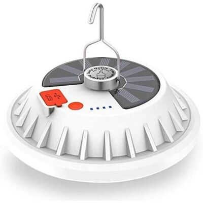 MOXIE Lampes De Camping Portables Lampes De Tente D'Extérieur Lanterne Solaire 5 Modes, Lampe Led Ultra Lumineuse Rechargeable Par Usb Avec Sortie De Banque D'Alimentation - Éclairage Étanche Pour Tentes, C - Publicité MOXIE Lampes De Camping Portables Lampes De Tente D'Extérieur Lanterne Solaire 5 Modes, Lampe Led Ultra Lumineuse Rechargeable Par Usb Avec Sortie De Banque D'Alimentation - Éclairage Étanche Pour Tentes, C - Publicité