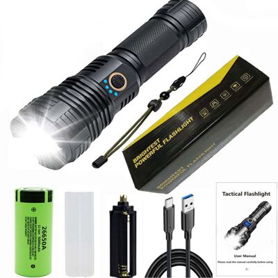 BRINSEA Lampes De Poche Rechargeables, Lampe De Poche Led Haute Puissance, Lampe De Poche Tactique Puissante Xhp70.2 Avec Zoom, 5 Modes, Ipx7 Étanche, Lampe De Poche Pour Le Camping, La Randonnée, Les Urgence - Publicité BRINSEA Lampes De Poche Rechargeables, Lampe De Poche Led Haute Puissance, Lampe De Poche Tactique Puissante Xhp70.2 Avec Zoom, 5 Modes, Ipx7 Étanche, Lampe De Poche Pour Le Camping, La Randonnée, Les Urgence - Publicité