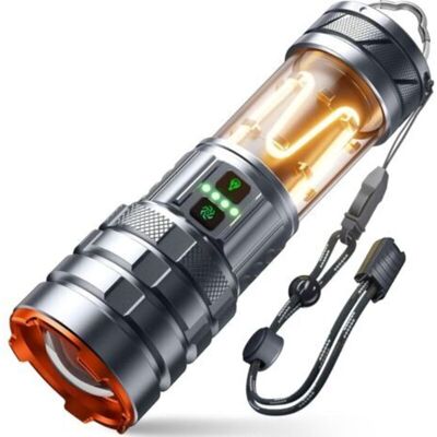 URSUS Lampe Torche Led Ultra-puissante De 2000 Lumens, Rechargeable Et Étanche, Idéale Pour Le Camping, La Randonnée Et Les Situations D'Urgence. Publicité URSUS Lampe Torche Led Ultra-puissante De 2000 Lumens, Rechargeable Et Étanche, Idéale Pour Le Camping, La Randonnée Et Les Situations D'Urgence. Publicité