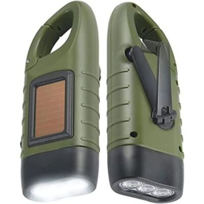 ABYSSE Lampe Torche Solaire Rechargeable(lot De 2), Led Lampe Urgence À Dynamo Manivelle Flashlight Avec Mousqueton Pour Randonnée Voyage Camping Escalade,armée Verte - Publicité ABYSSE Lampe Torche Solaire Rechargeable(lot De 2), Led Lampe Urgence À Dynamo Manivelle Flashlight Avec Mousqueton Pour Randonnée Voyage Camping Escalade,armée Verte - Publicité