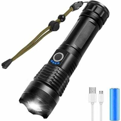 Melissa Torche Lampe De Poche, Led Usb Rechargeable Ultra Puissante 3000 Lumens Cree Xhp50 Lampe Torche, 5 Modes Ip65 Étanche Militaire Zoomable Pour Camping Randonnée(18650 Pile Rechargeable Incluse) - Publicité Melissa Torche Lampe De Poche, Led Usb Rechargeable Ultra Puissante 3000 Lumens Cree Xhp50 Lampe Torche, 5 Modes Ip65 Étanche Militaire Zoomable Pour Camping Randonnée(18650 Pile Rechargeable Incluse) - Publicité