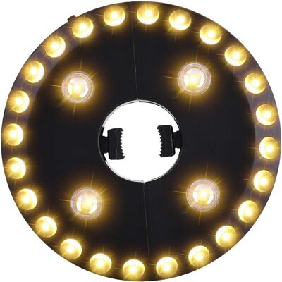 Melissa Lumière Blanche Chaude Pour Parasol De Terrasse, 3 Modes De Luminosité, 28 Lumières Led À 200 Lumens, Fonctionne Avec 4 Piles Aa, Pour Parasol, Tentes De Camping - Publicité Melissa Lumière Blanche Chaude Pour Parasol De Terrasse, 3 Modes De Luminosité, 28 Lumières Led À 200 Lumens, Fonctionne Avec 4 Piles Aa, Pour Parasol, Tentes De Camping - Publicité