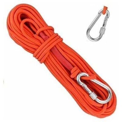 URSUS Corde Tressée En Polypropylène Cordes D'Escalade 20m Avec Mousqueton Protection Uv Anti-moisissure Anti-corrosion Multifonctionnel Pour Pêche Alpinisme Camping Sauvetage Randonnée - Orange - Publicité URSUS Corde Tressée En Polypropylène Cordes D'Escalade 20m Avec Mousqueton Protection Uv Anti-moisissure Anti-corrosion Multifonctionnel Pour Pêche Alpinisme Camping Sauvetage Randonnée - Orange - Publicité