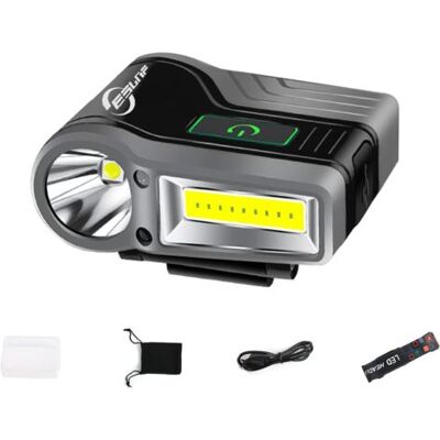 SCORPIO Lampe Frontale Clip Led Lampe Frontale Rechargeable Étanche Lampe Frontale Puissante Avec Contrôle Par Capteur Pour La Pêche, La Course, Le Camping, La Lecture, Le Chien, La Marche(noir) Npterbl - Publicité SCORPIO Lampe Frontale Clip Led Lampe Frontale Rechargeable Étanche Lampe Frontale Puissante Avec Contrôle Par Capteur Pour La Pêche, La Course, Le Camping, La Lecture, Le Chien, La Marche(noir) Npterbl - Publicité