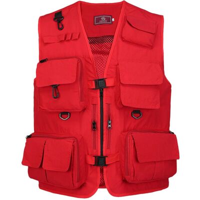 MIXHOME Gilet De Pêche Photographie Été Multifonctions Gilets Filet Séchage Rapide Ceinture - M - Rouge - Publicité MIXHOME Gilet De Pêche Photographie Été Multifonctions Gilets Filet Séchage Rapide Ceinture - M - Rouge - Publicité
