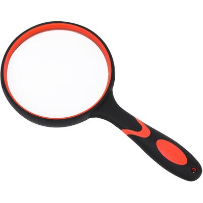 OEM Loupe De Lecture Portable 5x Pour Personnes Âgées Et Enfants – Loupe En Verre Véritable 100 Mm (4 Pouces) Pour Lire Des Livres, Des Journaux, Observer Des Insectes, Etc., Orange Et Noir - Publicité OEM Loupe De Lecture Portable 5x Pour Personnes Âgées Et Enfants – Loupe En Verre Véritable 100 Mm (4 Pouces) Pour Lire Des Livres, Des Journaux, Observer Des Insectes, Etc., Orange Et Noir - Publicité