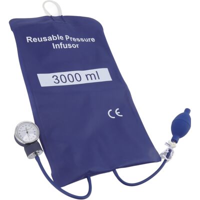MCKENSA Poche De Perfusion Sous Pression De 3000 Ml Avec Pompe Et Manomètre Métallique Pour Perfusion Rapide De Sang (bleue) - Publicité MCKENSA Poche De Perfusion Sous Pression De 3000 Ml Avec Pompe Et Manomètre Métallique Pour Perfusion Rapide De Sang (bleue) - Publicité