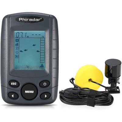 MIXHOME Sondeur De Pêche Portable Avec Écran Lcd De 2,4 Pouces, Portée De 73 Mètres Et Capteur Sonar Filaire - Publicité MIXHOME Sondeur De Pêche Portable Avec Écran Lcd De 2,4 Pouces, Portée De 73 Mètres Et Capteur Sonar Filaire - Publicité