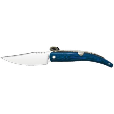 Couteau De Poche Martinez Albainox, Lame 8,5 Cm, Bois Bleu - Publicité Couteau De Poche Martinez Albainox, Lame 8,5 Cm, Bois Bleu - Publicité