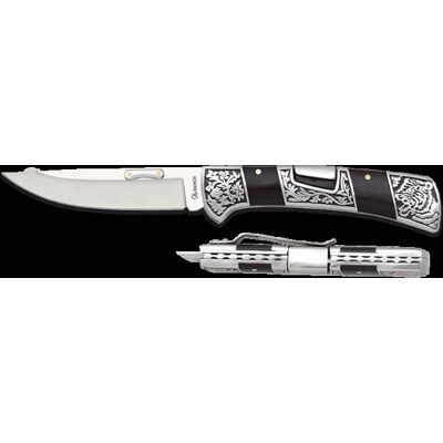 Couteau Pliant Martinez Albainox Stamina Ressort Décoré Noir - Publicité Couteau Pliant Martinez Albainox Stamina Ressort Décoré Noir - Publicité