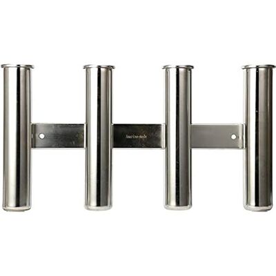 ALVIOR Support Pour Canne À Pêche - Acier Inoxydable Marine 316 Finition Miroir - Montage Murale Ou Latérale - Pour Bateau Ou Yacht - 4 Emplacements - Publicité ALVIOR Support Pour Canne À Pêche - Acier Inoxydable Marine 316 Finition Miroir - Montage Murale Ou Latérale - Pour Bateau Ou Yacht - 4 Emplacements - Publicité