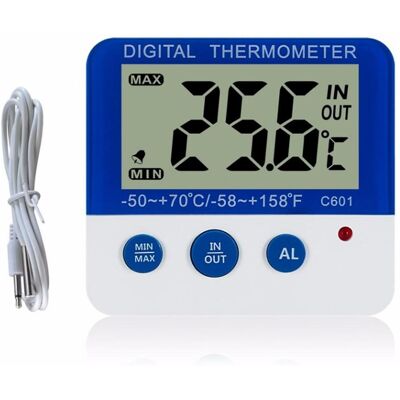 MIXHOME Digital Fridge Thermometer With Alarm And Max Min Temperature Easy To Read Lcd Display Digital Refri - Publicité MIXHOME Digital Fridge Thermometer With Alarm And Max Min Temperature Easy To Read Lcd Display Digital Refri - Publicité