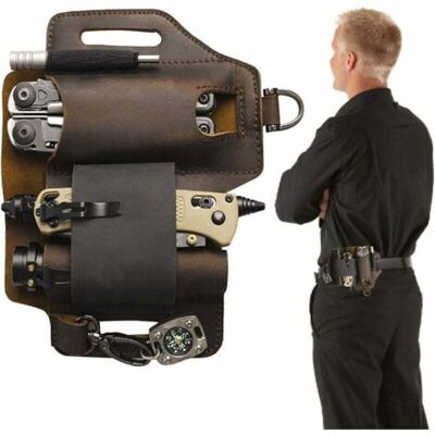 OEM Edc Étui Multifonction Pour Lampe De Poche - Fourreau De Ceinture En Cuir Avec Porte-stylo Pour Lampe De Poche, Couteau, Clés De Voiture - Publicité OEM Edc Étui Multifonction Pour Lampe De Poche - Fourreau De Ceinture En Cuir Avec Porte-stylo Pour Lampe De Poche, Couteau, Clés De Voiture - Publicité