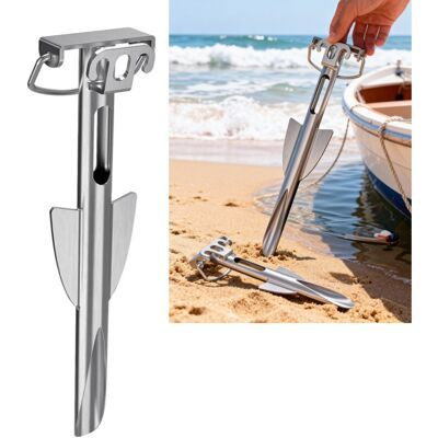 BOTLE Ancrages De Sable – Système De Fixation Au Sol Portable Robuste En Acier Inoxydable Pour Embarcation Conception De Stabilité Marine Résistante Avec Structure En Spirale À Prise En Main Sûre Pour - Publicité BOTLE Ancrages De Sable – Système De Fixation Au Sol Portable Robuste En Acier Inoxydable Pour Embarcation Conception De Stabilité Marine Résistante Avec Structure En Spirale À Prise En Main Sûre Pour - Publicité