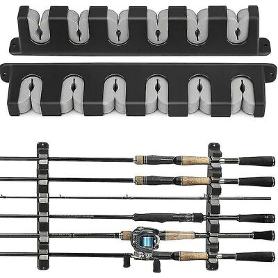 MEMKEY Fishing Rod Rack Canne A Peche Horizontal Wall Mounted Fishing Rod Holder For Garage, Boats, 6 Fishing Rod Combinations, 1 Pair 1 Pair - Publicité MEMKEY Fishing Rod Rack Canne A Peche Horizontal Wall Mounted Fishing Rod Holder For Garage, Boats, 6 Fishing Rod Combinations, 1 Pair 1 Pair - Publicité