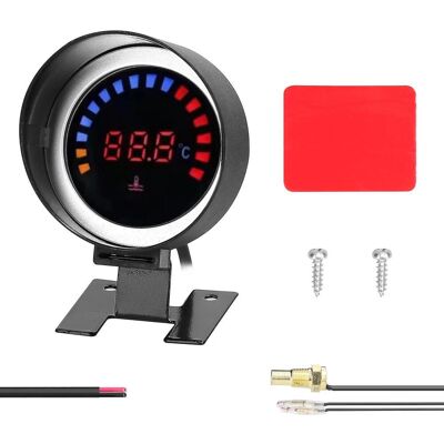 MIXHOME 52mm Water Temperature Gauge Car Digital Meter Led Display 0-120℃ With Sensor Alarm Function For Car - Publicité MIXHOME 52mm Water Temperature Gauge Car Digital Meter Led Display 0-120℃ With Sensor Alarm Function For Car - Publicité