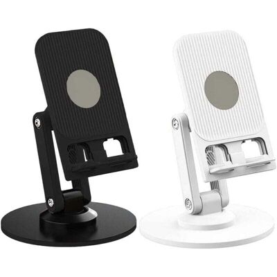STAKMANN Confezione Da 2 Supporti Per Telefono Girevoli A 360°, Pieghevoli E Regolabili, Compatibili Con Tutti Gli Smartphone (bianco E Nero) - Publicité STAKMANN Confezione Da 2 Supporti Per Telefono Girevoli A 360°, Pieghevoli E Regolabili, Compatibili Con Tutti Gli Smartphone (bianco E Nero) - Publicité