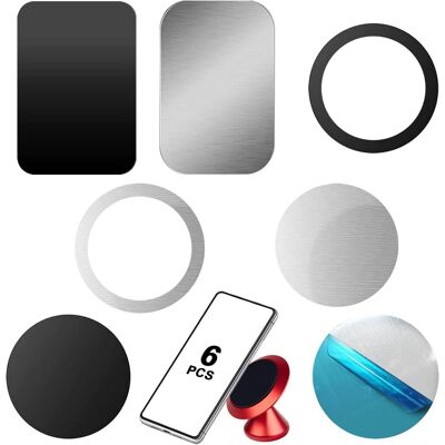 ALVIOR Plaque Métallique Rond - 0,5 Mm - Pour Support Téléphone Magnétique - Compatible Tous Supports Magnétiques - 6 Pièces - Publicité ALVIOR Plaque Métallique Rond - 0,5 Mm - Pour Support Téléphone Magnétique - Compatible Tous Supports Magnétiques - 6 Pièces - Publicité