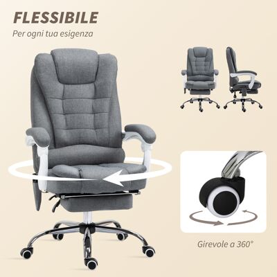 MCKENSA Poltrona Massaggiante Da Ufficio Grigia, Telecomando 6 Programmi, Tessuto Velluto Misto Lino, Dimensioni 67x79x111-121 Cm - Publicité MCKENSA Poltrona Massaggiante Da Ufficio Grigia, Telecomando 6 Programmi, Tessuto Velluto Misto Lino, Dimensioni 67x79x111-121 Cm - Publicité