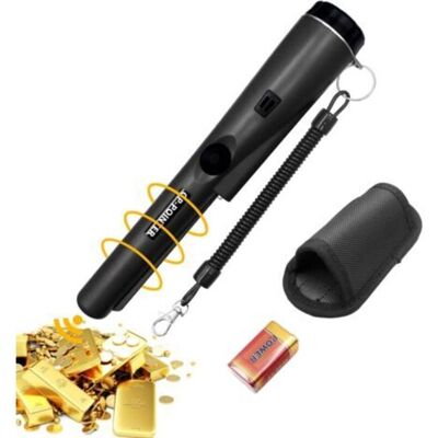 RANIPOBO Détecteur De Métaux Portable, Détecteur De Métaux À Balayage À 360 °, Pointeur De Métal Étanche Ip68 Avec Indicateur Led Intégré/lumière D'Alarme/pile 9 V, Pour La Chasse Aux Pièces D'Or(le Noir) - Publicité RANIPOBO Détecteur De Métaux Portable, Détecteur De Métaux À Balayage À 360 °, Pointeur De Métal Étanche Ip68 Avec Indicateur Led Intégré/lumière D'Alarme/pile 9 V, Pour La Chasse Aux Pièces D'Or(le Noir) - Publicité