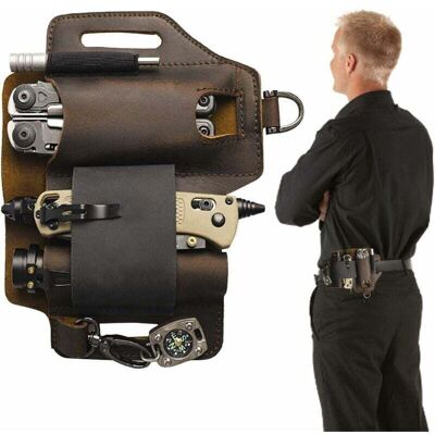 OEM Edc Étui Multifonction Pour Lampe De Poche - Fourreau De Ceinture En Cuir Avec Porte-stylo Pour Lampe De Poche, Couteau, Clés De Voiture - Publicité OEM Edc Étui Multifonction Pour Lampe De Poche - Fourreau De Ceinture En Cuir Avec Porte-stylo Pour Lampe De Poche, Couteau, Clés De Voiture - Publicité