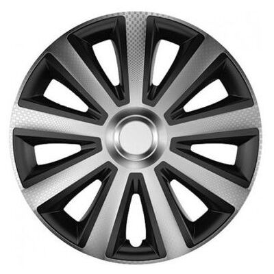 NO BRAND Enjoliveurs Versaco Carbon Aviator Argent / Noir - 14'' - Publicité NO BRAND Enjoliveurs Versaco Carbon Aviator Argent / Noir - 14'' - Publicité