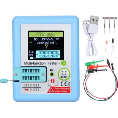 OEM Multimètre Lcr-mf9 Écran 1,8'' Testeur Transistors Diodes Condensateurs Résistances Mosfet Npn Pnp - Publicité OEM Multimètre Lcr-mf9 Écran 1,8'' Testeur Transistors Diodes Condensateurs Résistances Mosfet Npn Pnp - Publicité