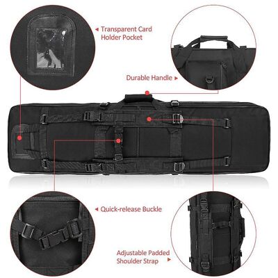 MIXHOME Lixada 36" Sac De Transport Matelassé En Baril Pour Extérieur, Étui Pour Équipement De Chasse Et Tir Avec Bandoulière - Publicité MIXHOME Lixada 36" Sac De Transport Matelassé En Baril Pour Extérieur, Étui Pour Équipement De Chasse Et Tir Avec Bandoulière - Publicité