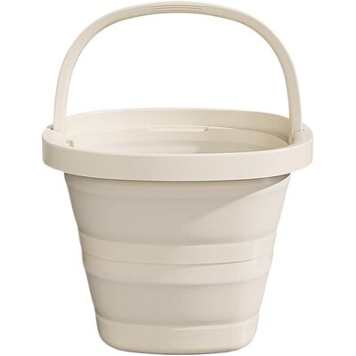 CONWHZC Seau Pliable De 10 Litres Avec Poignée, Fond Antidérapant, Compact Et Peu Encombrant, Idéal Pour Le Camping, La Pêche, Le Jardinage, Le Nettoyage Et Autres Occasions. Beige. Publicité CONWHZC Seau Pliable De 10 Litres Avec Poignée, Fond Antidérapant, Compact Et Peu Encombrant, Idéal Pour Le Camping, La Pêche, Le Jardinage, Le Nettoyage Et Autres Occasions. Beige. Publicité