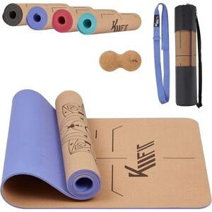AREBOS KM-Fit TPE Yoga Mat Tapis de gymnastique avec sangle de transport Tapis de yoga rembourré & antidérapant Tapis de sport pour fitness, pilates & - Publicité