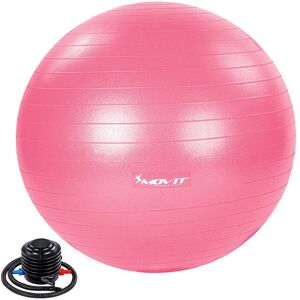 Movit - Balle de gymnastique dynamic ball avec pompe, charge maximale jusqu'à 500kg, anti-éclatement, balle de fitness, balle-siège, balle de yoga, balle Pilates, équilibre, 75 cm, rose - Publicité