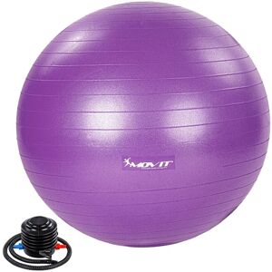 Movit - Balle de gymnastique dynamic ball avec pompe, charge maximale jusqu'à 500kg, anti-éclatement, balle de fitness, balle-siège, balle de yoga, balle Pilates, équilibre, 75 cm, violet - Publicité