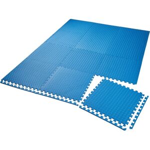 Tectake - Ensemble de 12 Dalles Carrées eva - Tapis de sol, Sport - lot de 12 tapis de yoga, tapis de gymnastique, tapis fitness - bleu - Publicité