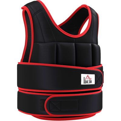 ACKERMAN Gilet D'Entraînement 20 Kg Gilet Lesté Avec Doubles Sangles Réglable Entraînement De Force Fitness Oxford Sable Métallique Noir+rouge 60 X 50 Cm - Publicité ACKERMAN Gilet D'Entraînement 20 Kg Gilet Lesté Avec Doubles Sangles Réglable Entraînement De Force Fitness Oxford Sable Métallique Noir+rouge 60 X 50 Cm - Publicité