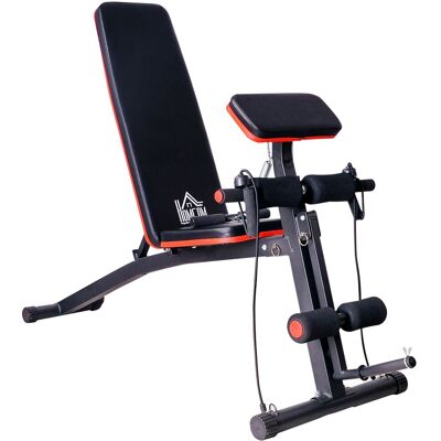 ACIRIHO Panca Palestra Pieghevole, Panca Addominali Multifunzione Inclinabile Con Schienale Regolabile A 7 Livelli, Macchina Leg Extension, Cuscinetto, Banda Di Resistenza, Per Allenamento Casa, Rosso - Publicité ACIRIHO Panca Palestra Pieghevole, Panca Addominali Multifunzione Inclinabile Con Schienale Regolabile A 7 Livelli, Macchina Leg Extension, Cuscinetto, Banda Di Resistenza, Per Allenamento Casa, Rosso - Publicité