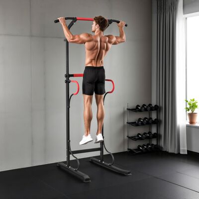 OEM Barre De Traction Réglable En Hauteur, Station De Dips Robuste Pour Musculation À Domicile, Noir - Publicité OEM Barre De Traction Réglable En Hauteur, Station De Dips Robuste Pour Musculation À Domicile, Noir - Publicité