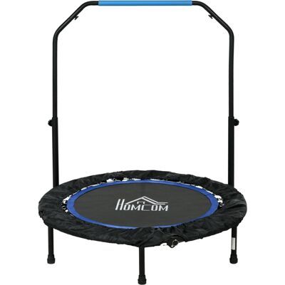 ACKERMAN Trampoline De Fitness Pliable, Barre De Maintien Réglable, Ø 102 X 123 Cm (h), Jusqu'à 100 Kg, Noir/bleu - Publicité ACKERMAN Trampoline De Fitness Pliable, Barre De Maintien Réglable, Ø 102 X 123 Cm (h), Jusqu'à 100 Kg, Noir/bleu - Publicité