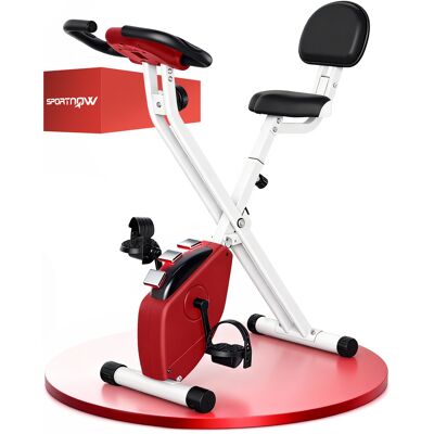 HEAT Vélo D'Appartement À Résistance Magnétique, 8 Niveaux, Hauteur Réglable, Écran Lcd, Rouge Et Blanc - Publicité HEAT Vélo D'Appartement À Résistance Magnétique, 8 Niveaux, Hauteur Réglable, Écran Lcd, Rouge Et Blanc - Publicité