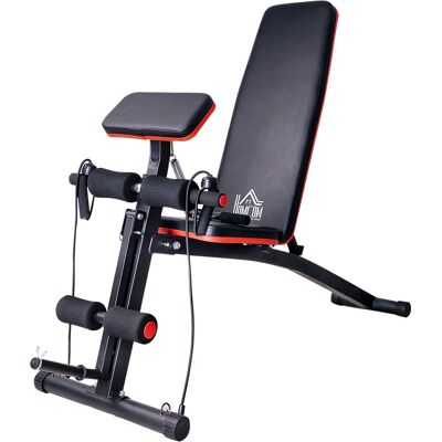 HEAT Banc De Musculation Incliné Et Pliable, Réglable Pour Développé Couché, Flexions Des Biceps, Exercices Pour Le Dos Et Les Abdominaux, Avec Extension Des Jambes, En Acier, Noir Et Rouge. Publicité HEAT Banc De Musculation Incliné Et Pliable, Réglable Pour Développé Couché, Flexions Des Biceps, Exercices Pour Le Dos Et Les Abdominaux, Avec Extension Des Jambes, En Acier, Noir Et Rouge. Publicité