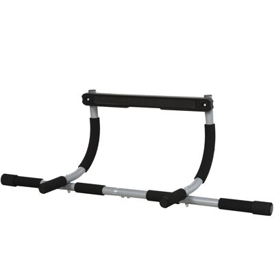 ACKERMAN Barre De Traction Support D'Entraînement Multifonctionnel Barre De Porte En Acier Avec Poignées En Mousse Noir Gris 92x40x17cm Pour Fitness À Domicile - Publicité ACKERMAN Barre De Traction Support D'Entraînement Multifonctionnel Barre De Porte En Acier Avec Poignées En Mousse Noir Gris 92x40x17cm Pour Fitness À Domicile - Publicité