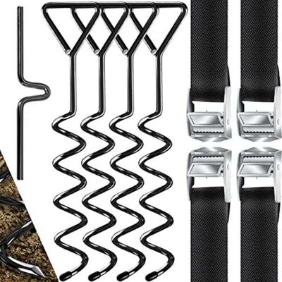 OEM Piquets D'Ancrage Spirales Sangles De Serrage Kit Ancrage Résistance 900kg Acier Inoxydable Fixations Pour Trampoline Sécurité - Publicité OEM Piquets D'Ancrage Spirales Sangles De Serrage Kit Ancrage Résistance 900kg Acier Inoxydable Fixations Pour Trampoline Sécurité - Publicité