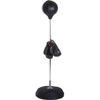 HEAT Ensemble De Boxe Avec Ballon De Frappe, Hauteur Réglable, Gants De Boxe Inclus, 126-144 Cm, Noir - Publicité HEAT Ensemble De Boxe Avec Ballon De Frappe, Hauteur Réglable, Gants De Boxe Inclus, 126-144 Cm, Noir - Publicité